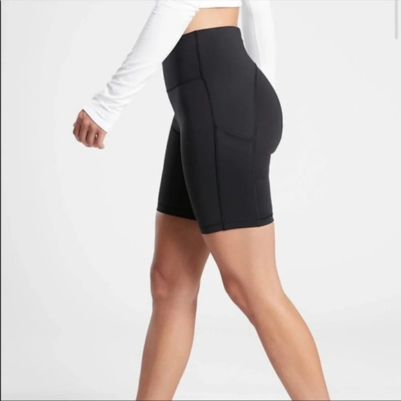Athleta Black High Rise Ultimate Stash Pocket 7" Short Size XS - Picture 12 of 12